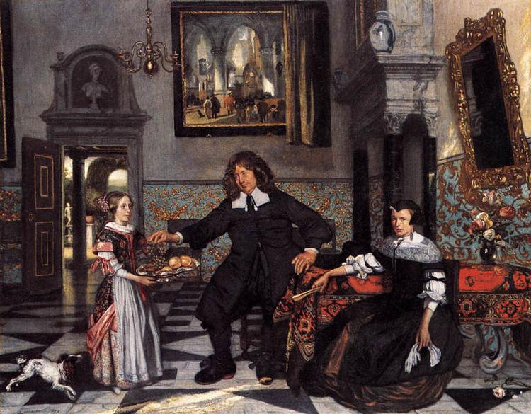 Emmanuel de Witte Portrait of a Family in an Interior Sweden oil painting art